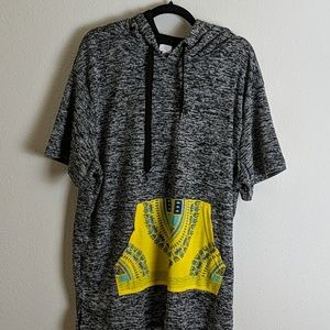 Gray and Yellow Women's Hoodie